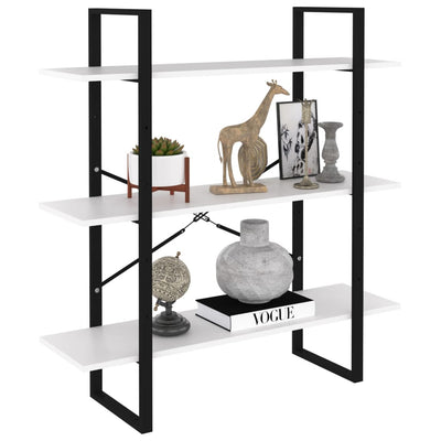 Valkoinen kirjahylly Hedriga 100x30x105cm (puinen)