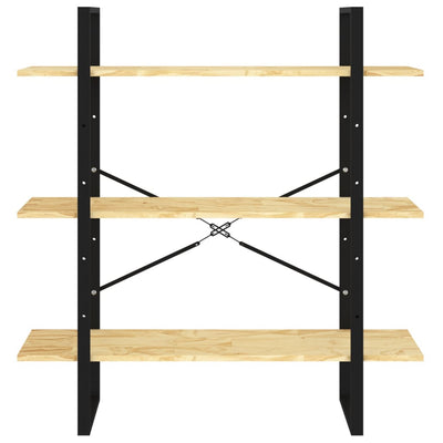 3-tasoinen kirjahylly Hedriga 100x30x105cm (mänty)