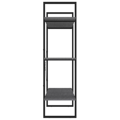 Harmaa 3-tasoinen kirjahylly Hedriga 100x30x105cm (mänty)