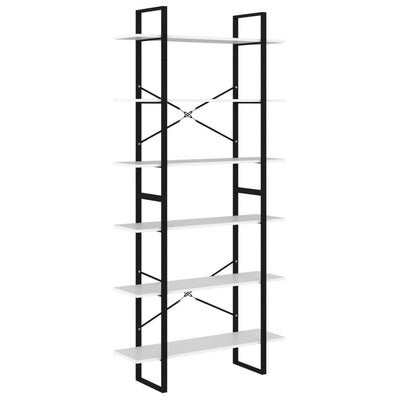 Korkea kaappi valkoinen 100x30x210 cm lastulevy