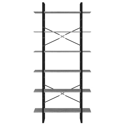 Korkea kaappi betoninharmaa 100x30x210 cm lastulevy