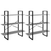 Korkea kaappi betoninharmaa 100x30x210 cm lastulevy
