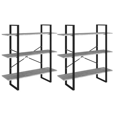 Korkea kaappi betoninharmaa 100x30x210 cm lastulevy