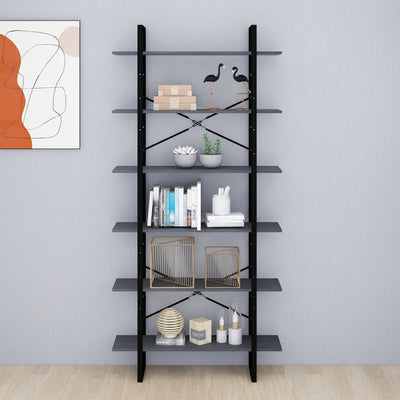 Harmaa korkea kaappi Hedriga 100x30x210cm (mänty)