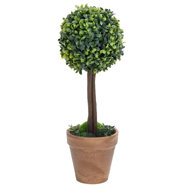 Vihreä keinotekoinen puksipuukasvi ruukussa Rudie 33cm (2 kpl pallo)