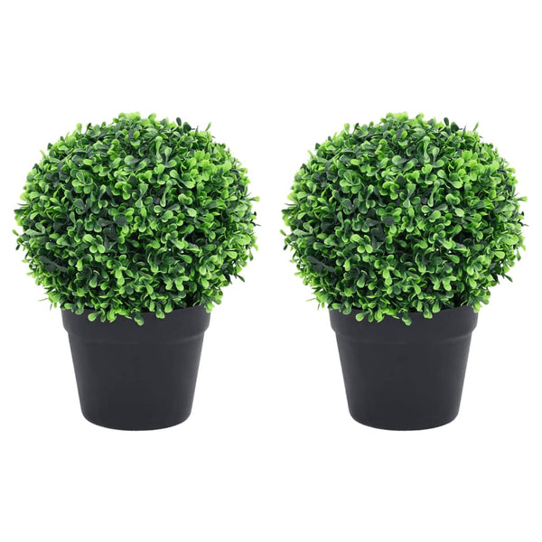 Vihreä keinotekoinen puksipuukasvi ruukussa Vada 32cm (2 kpl pallo)