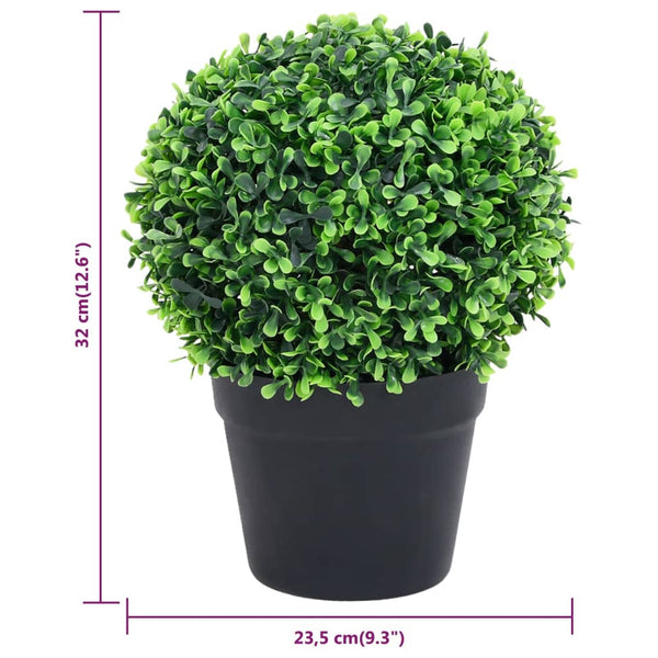 Vihreä keinotekoinen puksipuukasvi ruukussa Vada 32cm (2 kpl pallo)