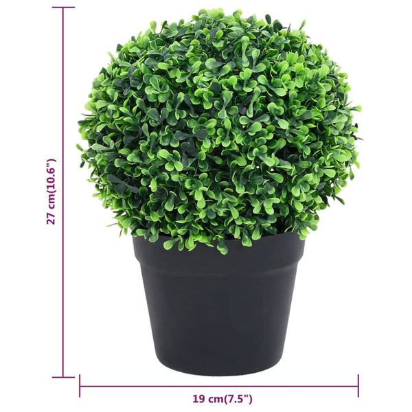 Vihreä keinotekoinen puksipuukasvi ruukussa Vada 27cm (2 kpl pallo)