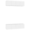 TV-tasot 4 kpl valkoinen 60x30x30 cm tekninen puu