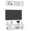 TV-tasot 4 kpl valkoinen 60x30x30 cm tekninen puu