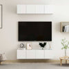 TV-tasot 4 kpl valkoinen 60x30x30 cm tekninen puu