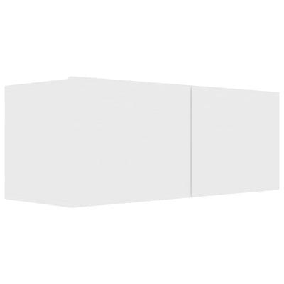 TV-tasot 4 kpl valkoinen 80x30x30 cm tekninen puu