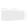 TV-tasot 4 kpl valkoinen 80x30x30 cm tekninen puu