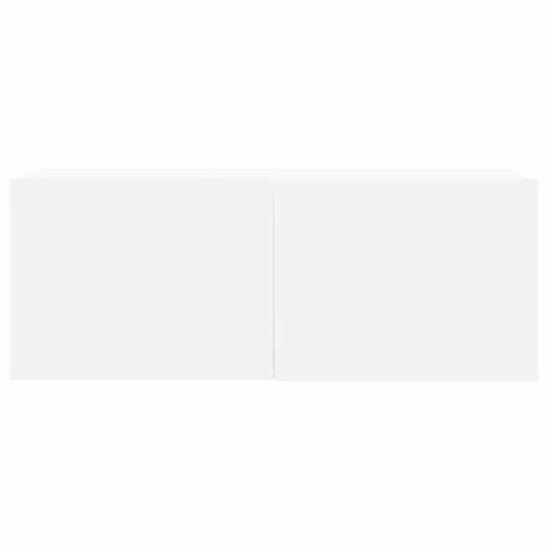 6-osainen kaappisarja TV:lle teknisestä puusta, valkoinen