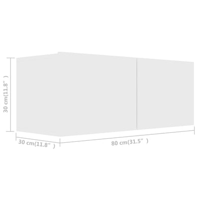 Valkoinen tv-kaappisarja Varfolomei (2-osainen, puinen)