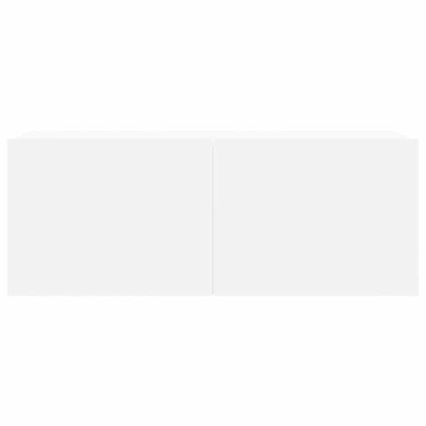 Valkoinen teknisestä puusta valmistettu 8-osainen TV-kaappisarja