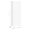 TV-tasot 4 kpl valkoinen 30,5x30x90 cm tekninen puu
