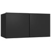 TV-tasot 4 kpl musta 60x30x30 cm tekninen puu