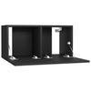 TV-tasot 4 kpl musta 60x30x30 cm tekninen puu