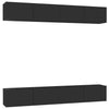 TV-tasot 4 kpl musta 100x30x30 cm tekninen puu