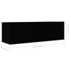 TV-tasot 4 kpl musta 100x30x30 cm tekninen puu