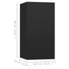 TV-tasot 4 kpl musta 30,5x30x60 cm tekninen puu