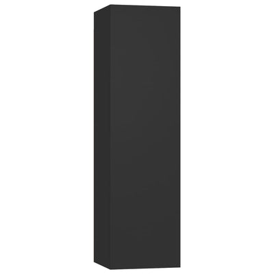 TV-tasot 4 kpl musta 30,5x30x110 cm lastulevy