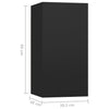 TV-tasot 7 kpl musta 30,5x30x60 cm tekninen puu
