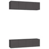 TV-tasot 4 kpl harmaa 60x30x30 cm lastulevy