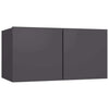 TV-tasot 4 kpl harmaa 60x30x30 cm lastulevy