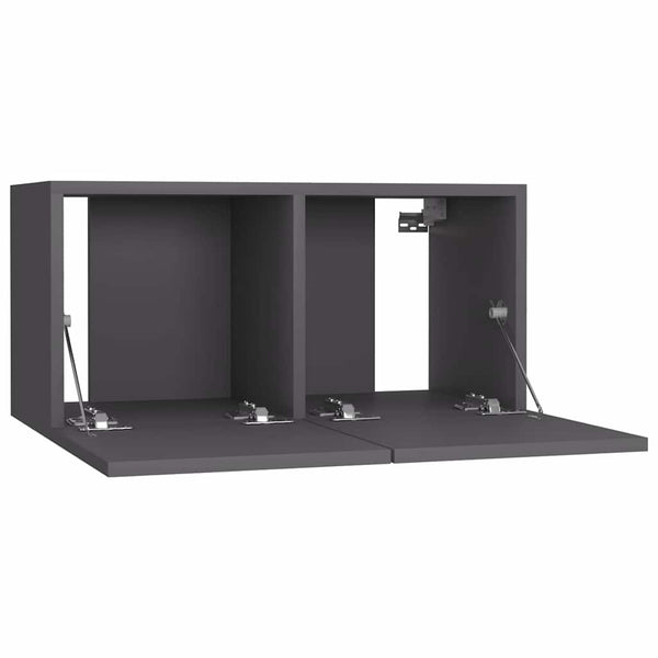 TV-tasot 4 kpl harmaa 60x30x30 cm lastulevy