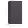 TV-tasot 4 kpl harmaa 30,5x30x60 cm tekninen puu