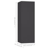 TV-tasot 4 kpl harmaa 30,5x30x90 cm tekninen puu