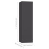 TV-tasot 4 kpl harmaa 30,5x30x110 cm tekninen puu