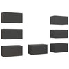 TV-tasot 7 kpl harmaa 30,5x30x60 cm tekninen puu