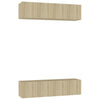 TV-tasot 4 kpl Sonoma-tammi 60x30x30 cm tekninen puu
