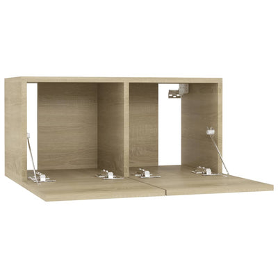 TV-tasot 4 kpl Sonoma-tammi 60x30x30 cm tekninen puu