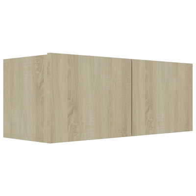 TV-tasot 4 kpl Sonoma-tammi 80x30x30 cm lastulevy