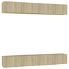 TV-tasot 4 kpl Sonoma-tammi 100x30x30 cm tekninen puu