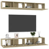TV-tasot 4 kpl Sonoma-tammi 100x30x30 cm tekninen puu