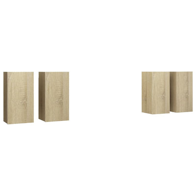 TV-tasot 4 kpl Sonoma-tammi 30,5x30x60 cm tekninen puu