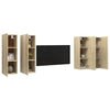 TV-tasot 4 kpl Sonoma-tammi 30,5x30x90 cm tekninen puu