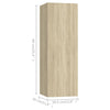 TV-tasot 4 kpl Sonoma-tammi 30,5x30x90 cm tekninen puu