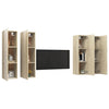 TV-tasot 4 kpl Sonoma-tammi 30,5x30x110 cm tekninen puu