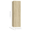 TV-tasot 4 kpl Sonoma-tammi 30,5x30x110 cm tekninen puu