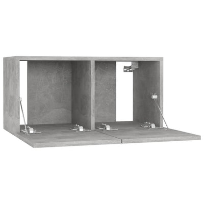 Betoninharmaa tv-tasot Mariora 60x30x30cm (4 kpl puinen)