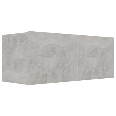 TV-tasot 4 kpl betoninharmaa 80x30x30 cm tekninen puu
