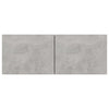 TV-tasot 4 kpl betoninharmaa 80x30x30 cm tekninen puu
