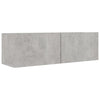 TV-tasot 4 kpl betoninharmaa 100x30x30 cm tekninen puu