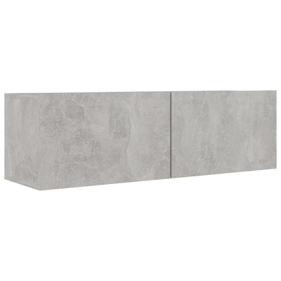 TV-tasot 4 kpl betoninharmaa 100x30x30 cm tekninen puu